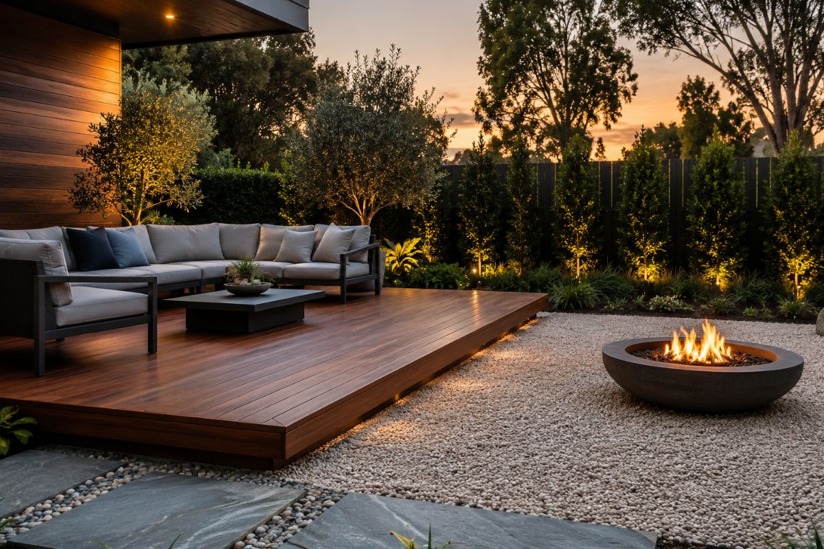 Floating Timber Decks Matched with Loose Aggregates