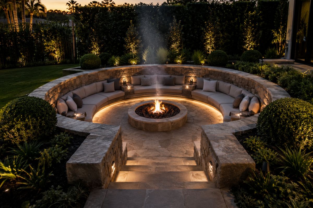 Sunken Stone Fire Lounge